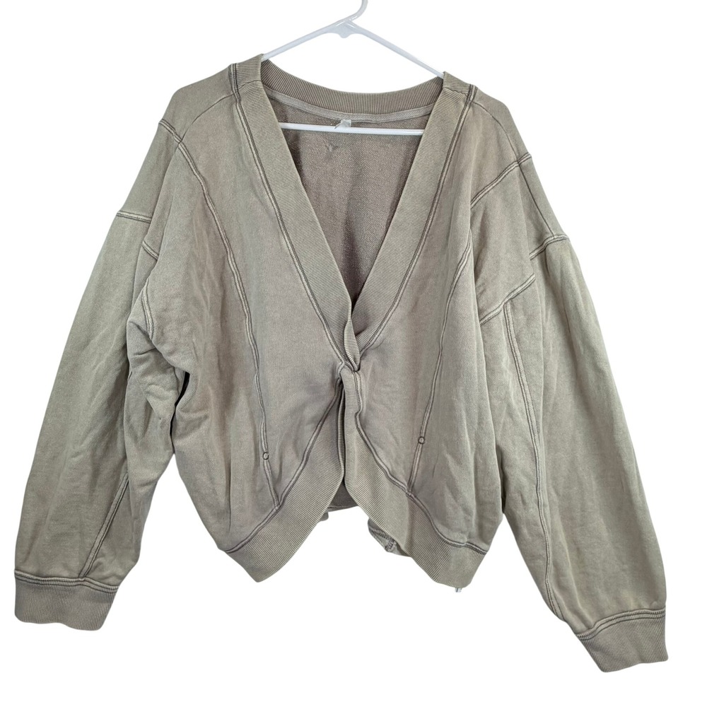 Free People Movement Go For Gold Sweatshirt Women S Tan Slouchy French Terry
